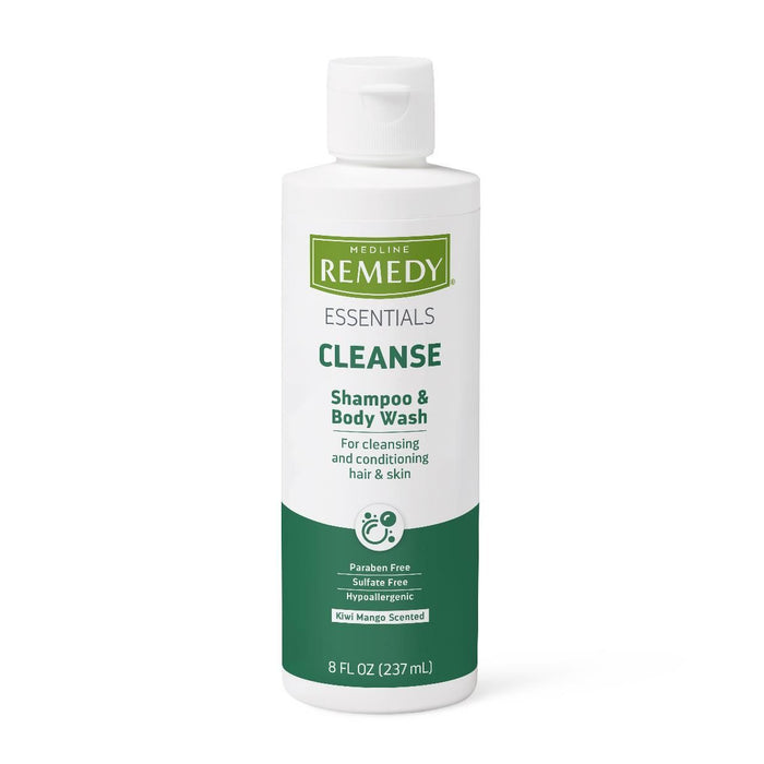 Medline Remedy Essentials Champú y gel de baño Kiwi Mango 8oz 1Ct 