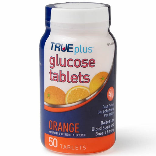 True Plus Glucosa Comprimidos Masticables Naranja 4g 50Ct