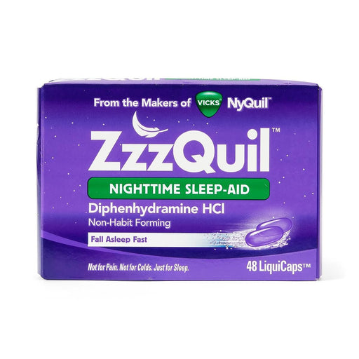 Vicks ZzzQuil Nighttime Sleep Aid LiquiCaps 48Ct