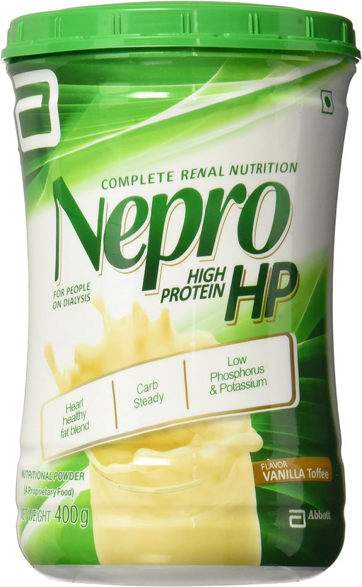 Nepro HP Powder Vanilla - Carb Steady Nutrition High Energy Feed - Vanilla (400 Gms) for Renal Impairment & Dialysis Patients